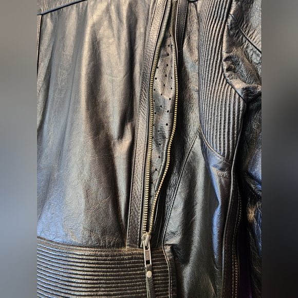 Harley-Davidson Men's Vintage Leather Motorcycle Jacket Size Medium - Picture 11 of 16